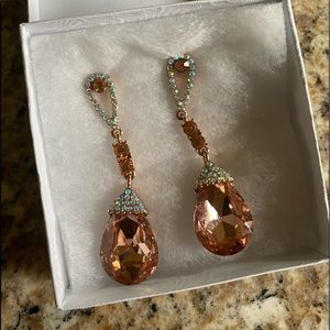 ROSEGOLD ROSE GOLD rhinestone formal costume earrings formal
